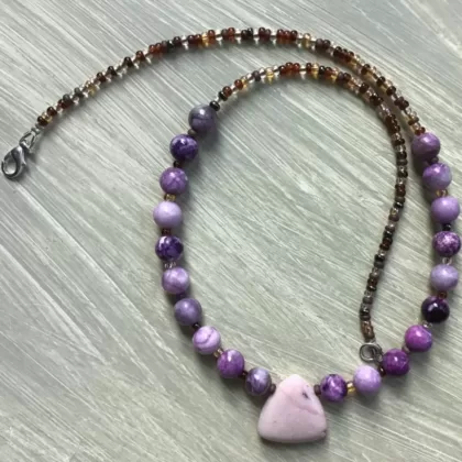 Peruvian Opal and Sugilite Necklace